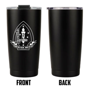 1st Battalion 2nd Marines logo tumbler, 1st Battalion 2nd Marines coffee cup, 1st Battalion 2d Marines USMC, Marine Corp gift ideas, USMC Gifts for women