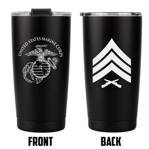 PICK YOUR RANK! 20 oz USMC Tumbler