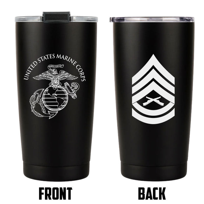 PICK YOUR RANK! 20 oz USMC Tumbler