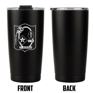 1st Battalion 6th Marines USMC Unit Logo tumbler, 1st Battalion 6th Marines  (1/6 USMC Unit) coffee cup, 1st Battalion 6th Marines  USMC, Marine Corp gift ideas, USMC Gifts for women or men- 20 Oz