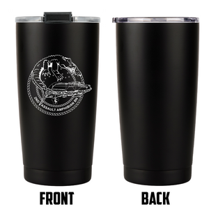 2d Amphibian Assault Battalion (2d AABN) USMC Unit logo tumbler, 2d AABN coffee cup, 2d AABN USMC, Marine Corp gift ideas, USMC Gifts for men or women 20 Oz Tumbler