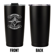 Second Supply Battalion USMC Unit Logo tumbler, 2d Supply Bn  USMC Unit Logo coffee cup, 2d Supply Battalion USMC, Marine Corp gift ideas, USMC Gifts for women