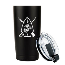 1st Battalion 8th Marines (1/8) USMC Unit logo tumbler, First Battalion Eighth Marines coffee cup, First Battalion Eighth Marines USMC, Marine Corp gift ideas, USMC Gifts for women 20 Oz Tumbler