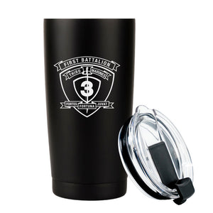 1st Battalion 3rd Marines USMC Unit Logo tumbler, 1st Battalion 3rd Marines  (1/3 USMC Unit) coffee cup, 1st Battalion 3d Marines  USMC, Marine Corp gift ideas, USMC Gifts for women