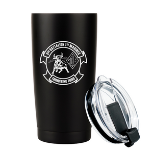 Third Battalion First Marines (3/1) USMC Unit logo tumbler, 3rd Battalion 1st Marines USMC Unit Logo Coffee cup, 3d Bn 1st Marines USMC, Marine Corp gift ideas, USMC Gifts for men or women 20 Oz Tumbler