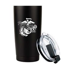 Proud Marine Dad 20 Oz Coffee Tumbler, Marine Dad Gift