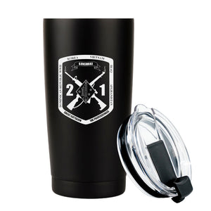 2d Battalion 1st Marines (2/1) USMC Unit logo tumbler, Second Battalion First Marines coffee cup, First Battalion Second Marines USMC, Marine Corp gift ideas, USMC Gifts for women 20 Oz Tumbler