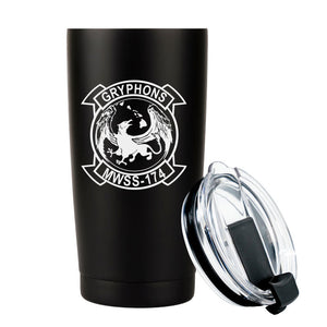 MWSS-174 Unit Logo USMC Stainless Steel Marine Corps 20 Oz Tumbler