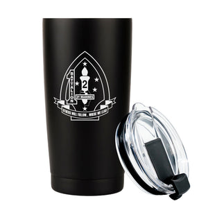 1st Battalion 2nd Marines USMC Unit Logo tumbler, 1st Battalion 2nd Marines  (1/2) USMC Unit) coffee cup, 1st Battalion 2d Marines  USMC, Marine Corp gift ideas, USMC Gifts for women or men- 20 Oz