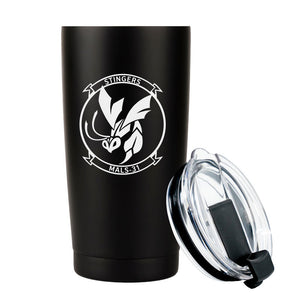 Marine Aviation Logistics Squadron 31 (MALS-31) USMC Unit Logo Laser Engraved Stainless Steel Marine Corps Tumbler - 20 oz, MALS-31 Stingers