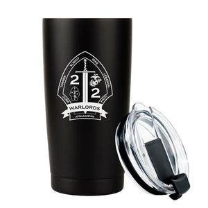 2d Battalion 2nd Marines (2/2) USMC Unit logo tumbler, Second Battalion Second Marines coffee cup, Second Battalion Second Marines USMC, Marine Corp gift ideas, USMC Gifts for women 20 Oz Tumbler