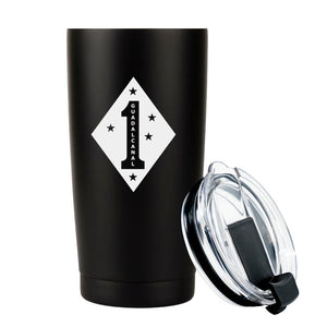 1st Marine Division (1st MARDIV) USMC Unit logo tumbler, 1st MARDIV Tumbler, 1stMARDIV USMC, Marine Corp gift ideas, USMC Gifts