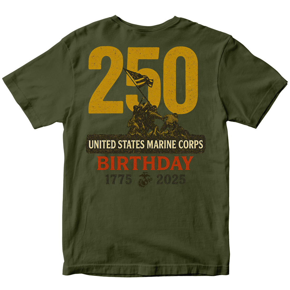 USMC TEE Marines 250th Birthday TShirt Marine Corps Gift Shop