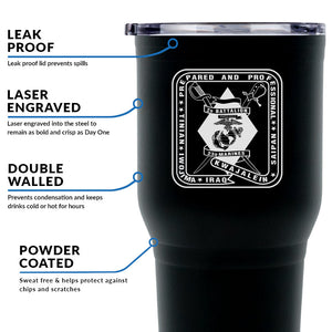 2D Bn 23D Marines 30 oz Tumbler Infographic