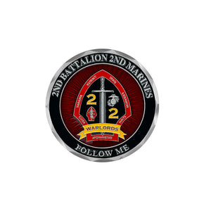 2nd Battalion 2nd Marines Unit Coin, USMC 2/2 Unit Coin, Second Battalion Second Marines Unit Coin, 2ndBn 2nd Marines Coin