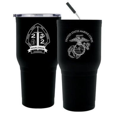 2d Battalion 2nd Marines (2/2) USMC Unit logo tumbler, Second Battalion Second Marines coffee cup, Second Battalion Second Marines USMC, Marine Corp gift ideas, USMC Gifts for women 30 Oz Tumbler