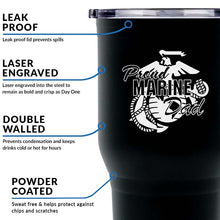 30oz Proud Marine Mom/Dad Insulated Stainless Steel Tumbler