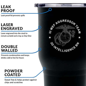 3D Intel Bn USMC Stainless Steel Marine Corps Tumbler