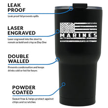 Marines American Flag 30oz Tumbler