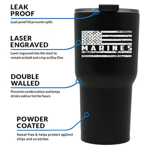 Marines American Flag 30oz Tumbler