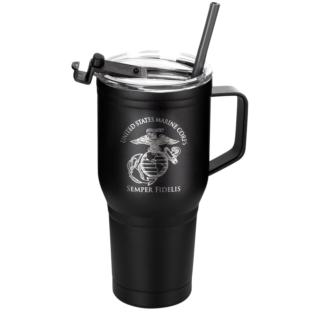 30oz Insulated Stainless Steel Tumbler Travel Mug with Handle