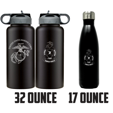 2D Radio USMC Marine Corps Water Bottle