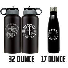 3rd Battalion 7th Marines logo water bottle, 3rd Battalion 7th Marines hydroflask, 3d Battalion 7th Marines USMC, Marine Corp gift ideas, USMC Gifts for women flask, big USMC water bottle,  Marine Corp water bottle 