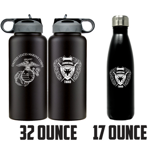 Third Battalion Fourth Marines Unit Logo water bottle, 3d Bn 4th Marines hydroflask, 3/4 Marines, USMC, Marine Corp gift ideas, USMC Gifts for men or women 