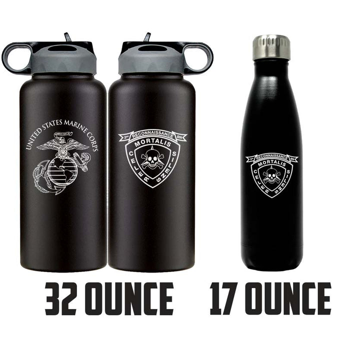 3d Recon Bn logo water bottle, 3d Recon Bn hydroflask, 3rd Reconnaissance Bn USMC, Marine Corp gift ideas, USMC Gifts for women flask 