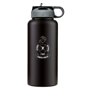 2D Radio USMC Marine Corps Water Bottle