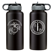 3rd Battalion 7th Marines logo water bottle, 3rd Battalion 7th Marines hydroflask, 3d Battalion 7th Marines USMC, Marine Corp gift ideas, USMC Gifts for women flask, big USMC water bottle,  Marine Corp water bottle 