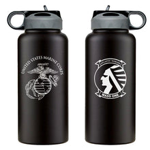 MASS-1 logo water bottle, MASS-1 hydroflask, Marine Air Support Squadron 1 USMC, Marine Corp gift ideas, USMC Gifts for women flask 