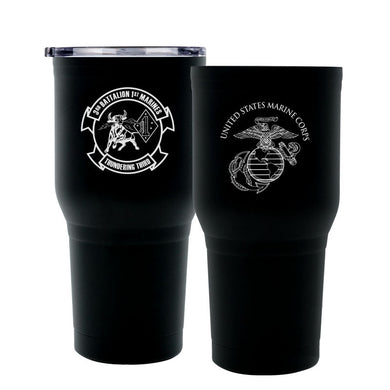 Third Battalion First Marines (3/1) USMC Unit logo tumbler, 3rd Battalion 1st Marines USMC Unit Logo Coffee cup, 3d Bn 1st Marines USMC, Marine Corp gift ideas, USMC Gifts for men or women 30 Oz Tumbler