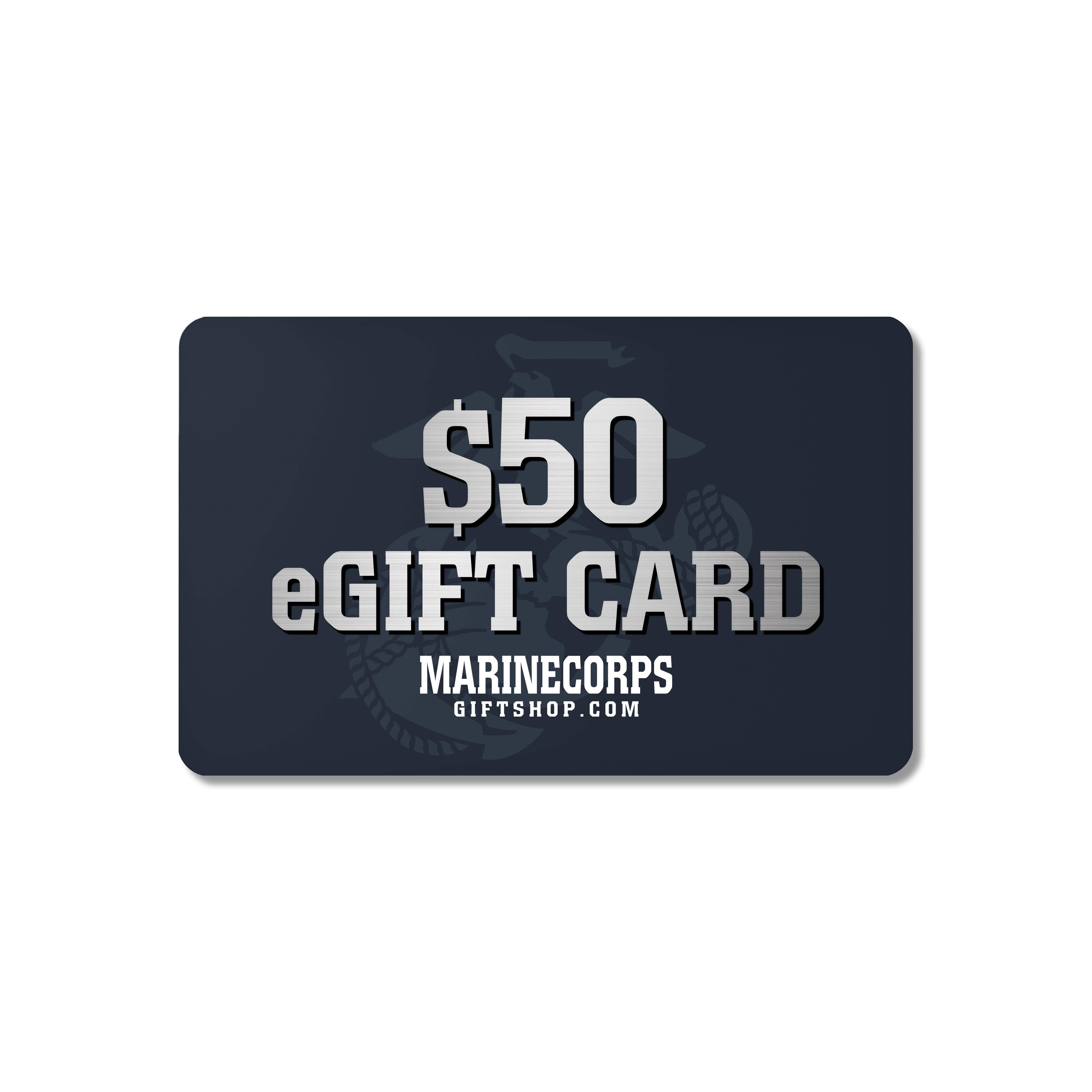 Online digital gift card for Marine Corps Gift Shop, available instantly by email. USMC Gift Card. Marines Digital Gift Card