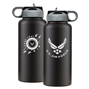 32 oz US Air Force Black Water Bottle