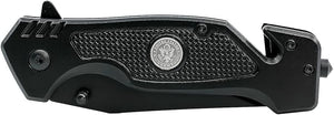 US Army - Black Folding Spring Assisted Tactical Knife