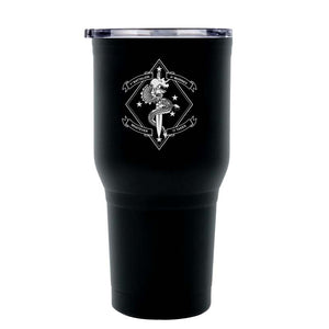 1st Bn 4th Marines logo tumbler coffee cup travel mug