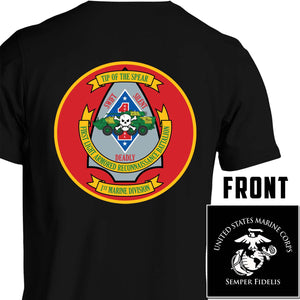 1st LAR Unit T-shirt, 1st Light Armored Reconnaissance Battalion,  1st Light Armored Reconnaissance Battalion unit t-shirt, USMC Custom Unit Gear, USMC Custom Unit T-shirt