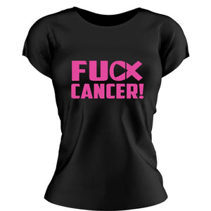 Fuck Cancer T-Shirt Black - Cancer Awareness Black Women's T-Shirt