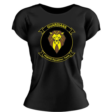 Headquarters & Headquarters Support Squadron Yuma USMC Unit ladie's T-Shirt,  HQ&HQS Yuma USMC Unit logo, USMC gift ideas for women, Marine Corp gifts for women HQ & HQS Yuma 