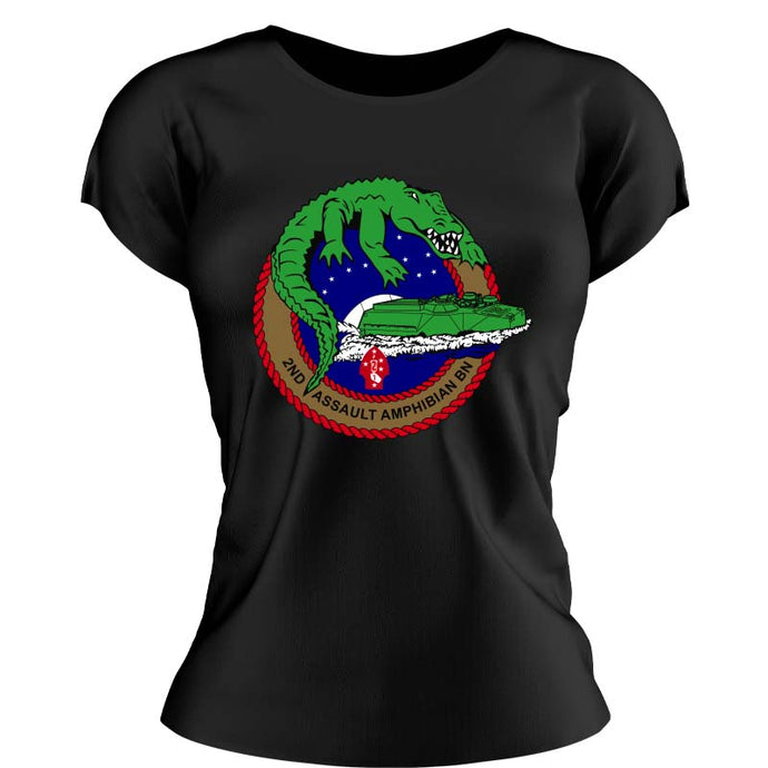 2nd Assault Amphibian Battalion USMC Unit ladie's T-Shirt, 2d AABN USMC Unit logo, USMC gift ideas for women, Marine Corp gifts for women 2nd Assault Amphibian Battalion