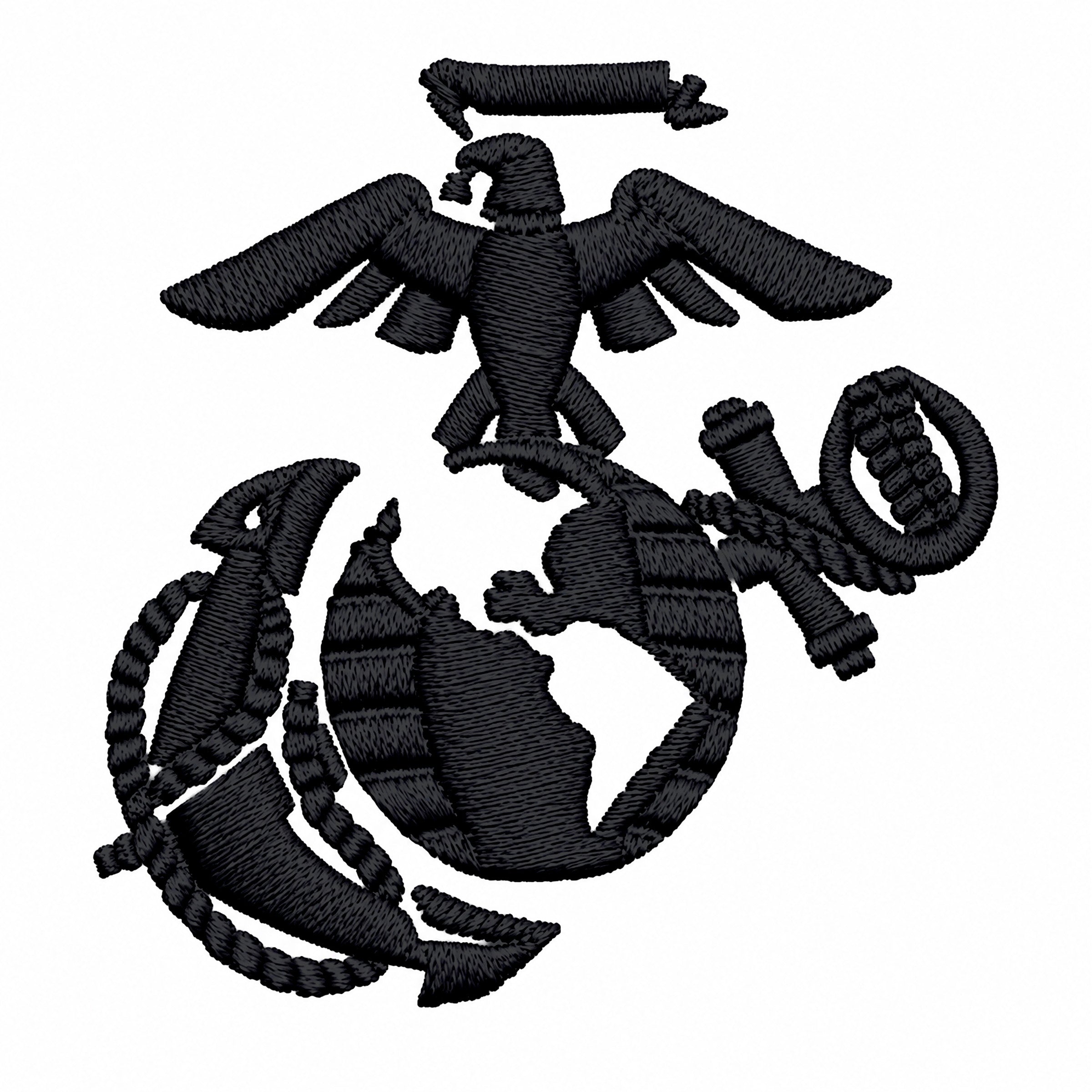 Marines  Black EGA embroidery
