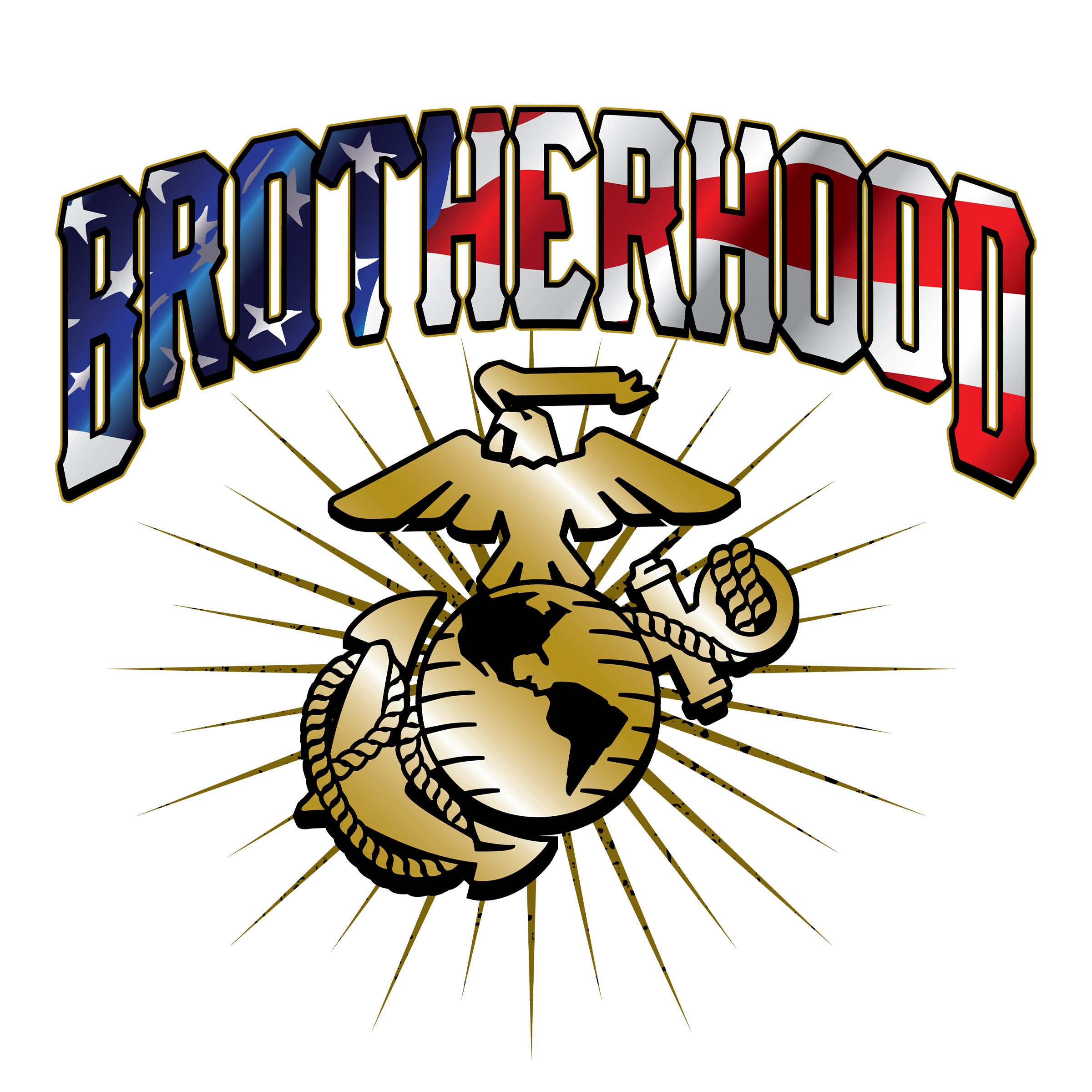 Marines Brotherhood Flag T-Shirt - MADE IN USA