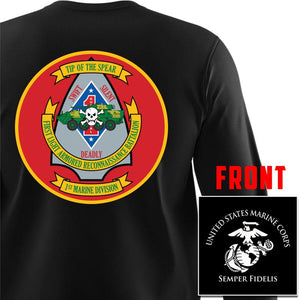 1st LAR USMC long sleeve Unit T-Shirt, 1st Light Armored Reconnaissance logo, USMC gift ideas for men, Marine Corp gifts men or women 1st LAR Unit Logo, 1st Light Armored Reconnaissance 