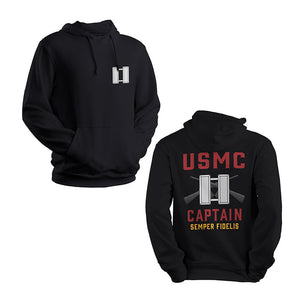 Captain Hoodie, Cpt Hoodie, USMC Hoodie Sweatshirt, USMC Rank Hoodie, Marine Corps Rank Hoodie Sweatshirt, Semper Fidelis Hoodie, Semper Fi Hoodie