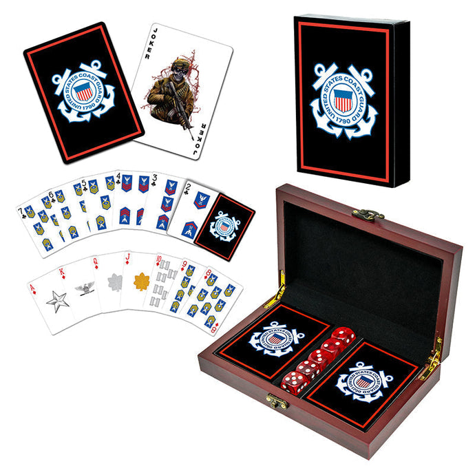 USCG Coast Guard Playing Cards Box Gift Set