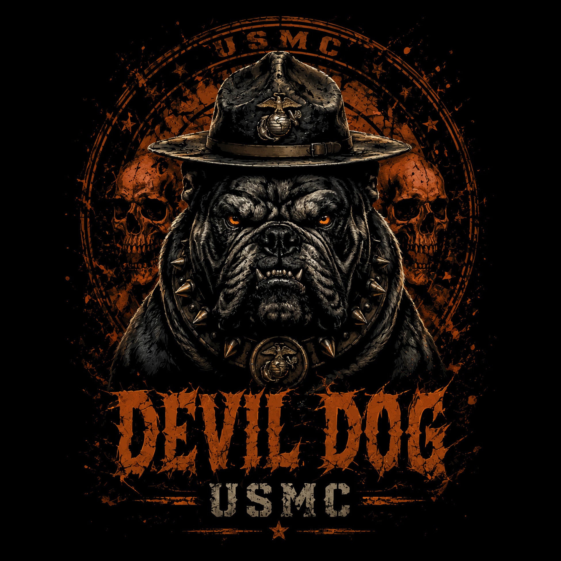 USMC Devil Dog Halloween T-Shirt