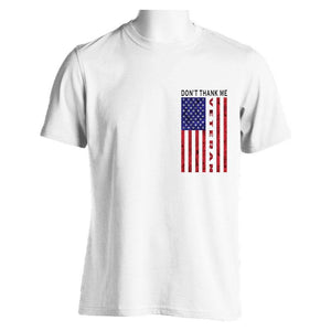 White Thank a veteran t-shirt