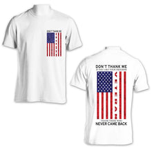 White Thank a veteran t-shirt