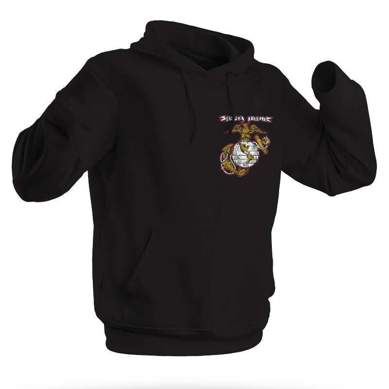 USMC Old Time EGA Patch Embroidered Marine Corps Hoodie